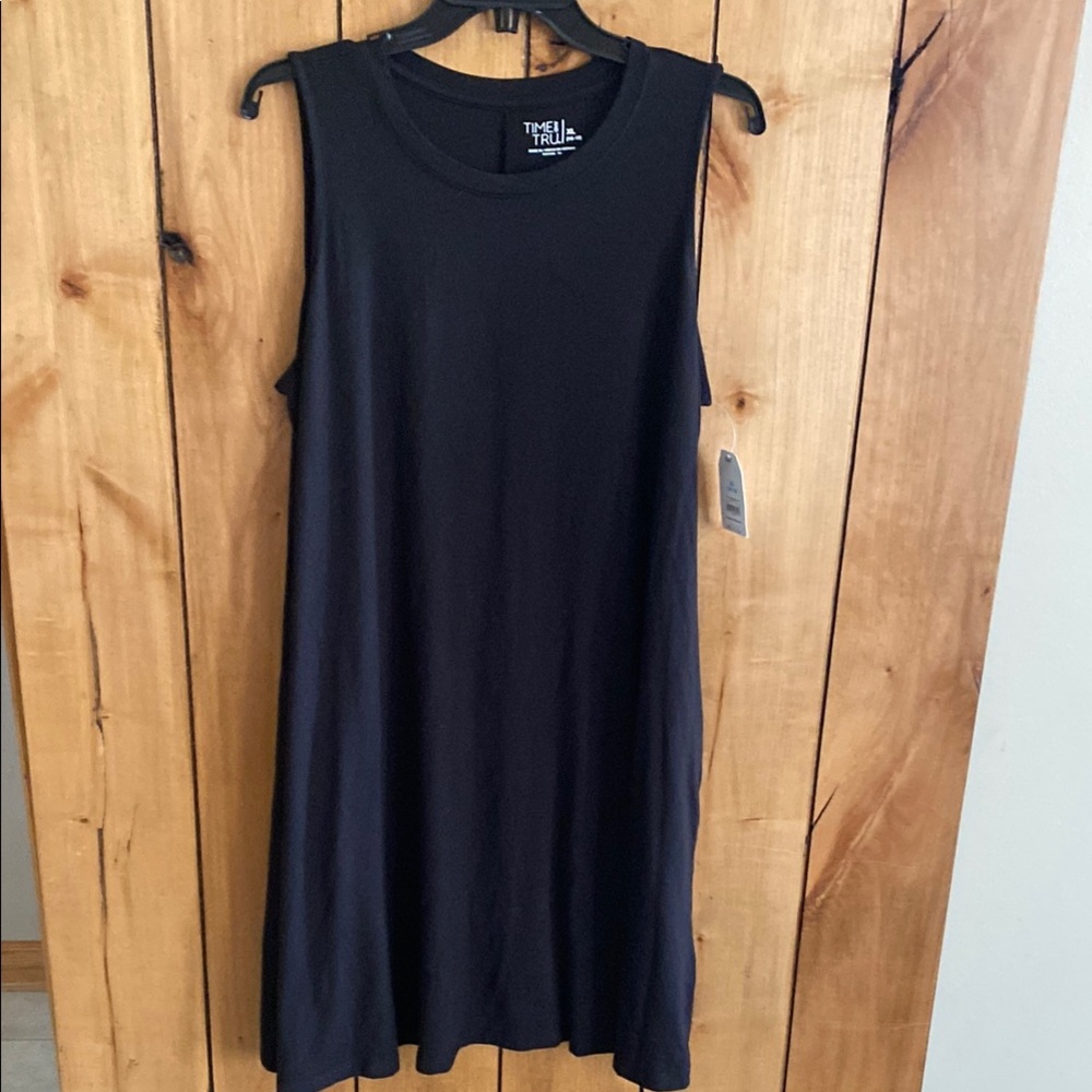Black Sleeveless Sheath Mini Dress